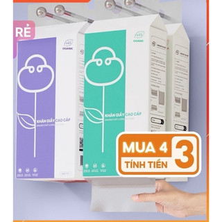 Giấy vệ sinh treo tường organic , khăn giấy vệ sinh rút tiện lợi 1280 tờ 3 lớp bằng bột gỗ nguyên sinh mềm mại