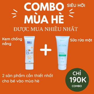 [Mua nhiều nhất]Combo sữa rửa mặt + Kem chống nắng cho bé
