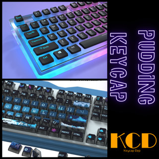 Bộ Keycap Pudding xuyên led, chất liệu PBT doubleshot  nhiều màu, keycaps