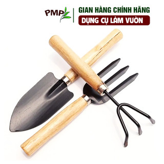 Bộ dụng cụ làm vườn cán gỗ 3 món dc06 pmp