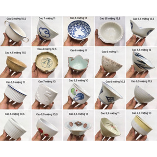 (❌ Hàng lỗi đã khoan lỗ-L2) Chậu ly gốm sứ nhật dùng để trồng cây