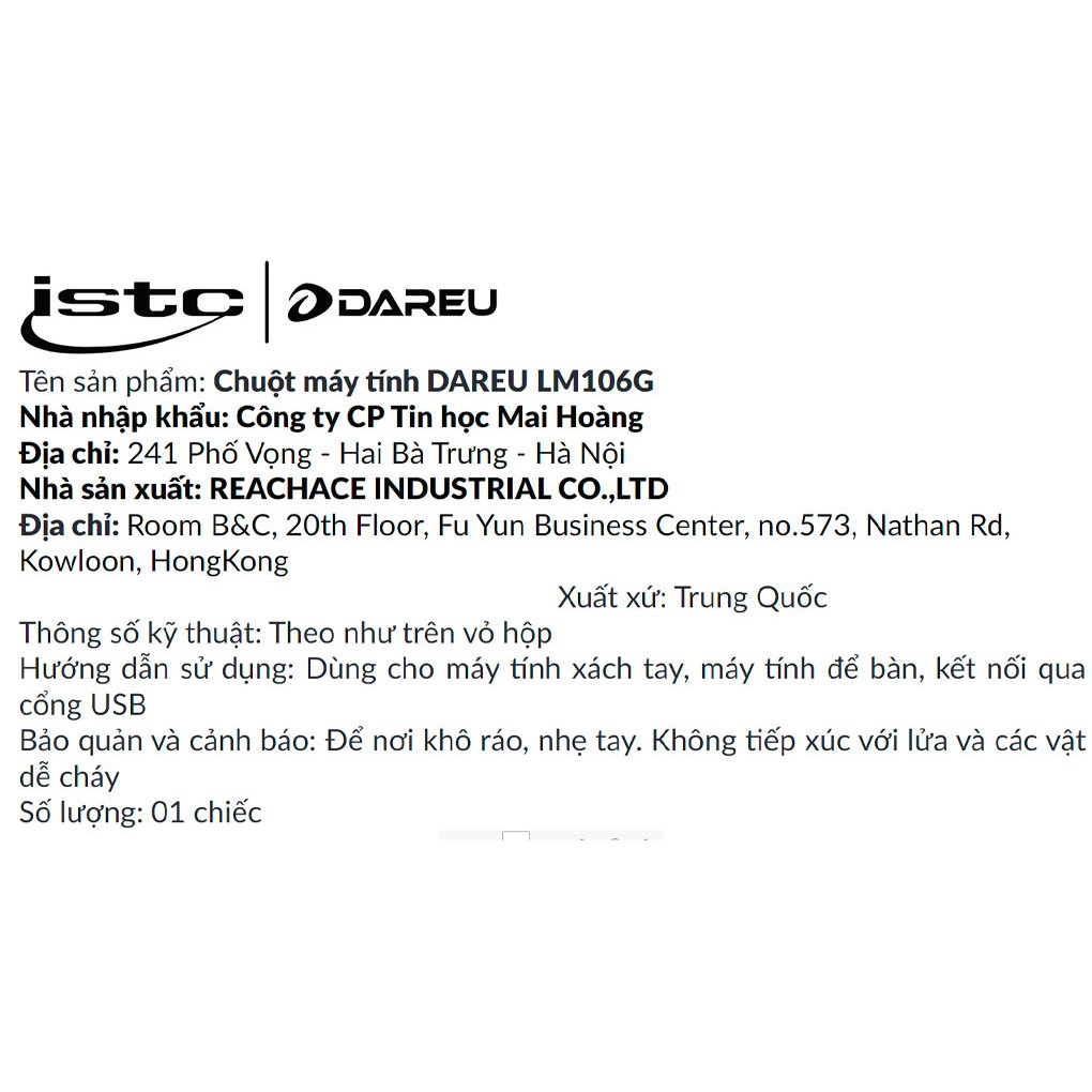 Chuột không dây Dareu LM106G ( Kết nối đầu thu USB ) | BigBuy360 - bigbuy360.vn