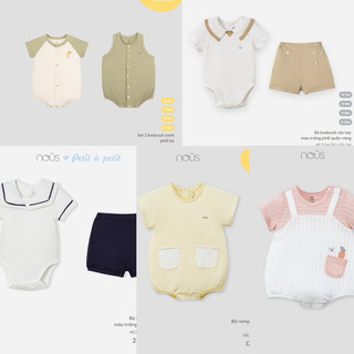 Bộ Body liền thân cộc tay Nous xô/ petit/cao cấp