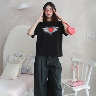 Áo Red Button Boxy top - Mania Cutie