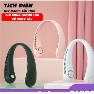 Quạt mini đeo cổ không cánh parrot, quạt thổi rộng 360 độ mát mẻ dễ chịu, quạt usb có thể sử dụng trong 10h