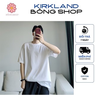  Áo thun KIRKLAND UNISEX 100% Cotton, Nam, Nữ - Trắng, Đen, Xanh Đen