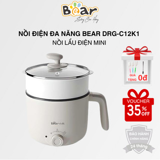 Nồi Lẩu Mini, Nấu Mì Đa Năng 1.6L BEAR DRG-C12K1 - Nhỏ Gọn Dễ Dàng Sử Dụng - Bảo Hành 24 tháng