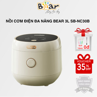 Nồi Cơm Điện Đa Năng 3L Bear SB-NC30B - Phiên Bản Tiếng Việt Sử Dụng Nút Cảm Ứng - Bảo Hành 24 tháng