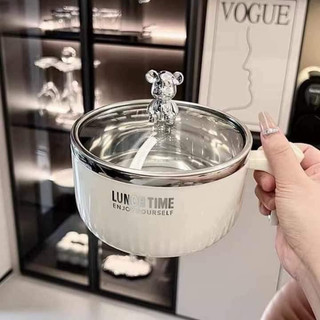 BÁT ÚP MÌ GẤU LUNCH TIME MÀU TRẮNG BẠC SANG CHẢNH