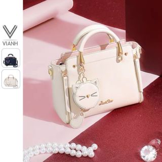 Túi đeo chéo nữ Just Star sang trọn đẹp dễ thương có xách tay ví mèo đi làm công sở đi chơi tiệc ViAnh store 172043ABB