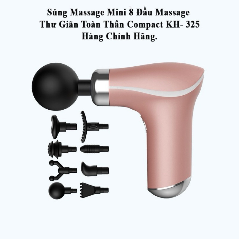 MÁY MASSAGE CƠ CẦM TAY 8 ĐẦU KH-325 CHÍNH HÃNG (đủ màu sắc KH 325)