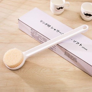 Bàn chải cọ lưng muji Nhật Bản cán dài, dụng cụ cọ lưng siêu mịn cao cấp