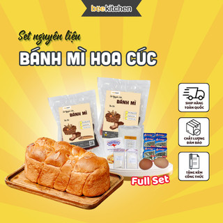 Set Nguyên Liệu Tự Làm Bánh Mì Hoa Cúc Nhà Bee - Thành phẩm 5 bánh mỗi bánh 200g