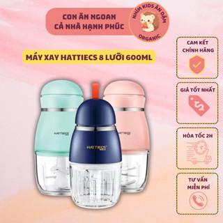 Máy Xay Đa Năng Hattiecs 8 Lưỡi Cối Thuỷ Tinh 600ml