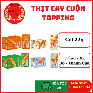 Thịt Cay Cuộn Trứng - Cuộn Lạp Xưởng - Cuộn Bò Viên - Cuộn Thanh Cua Ăn Vặt Siêu Ngon - Gói 22g - ngucoc_anvat