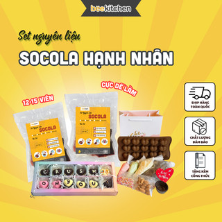 Set Nguyên Liệu Làm Socola Hạnh Nhân Nhà Bee - Thành phẩm hộp quà socola 12 viên