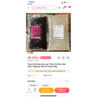 Thạch trân châu 3q giòn 2kg