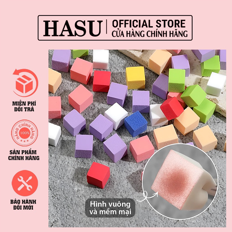 Set mút dặm ombre mix nhiều màu - mút dặm ombre móng chuyên dụng - mút vuông mini dặm ombre