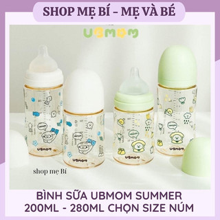 Bình sữa ubmom summer 200ml - 280ml tuỳ chọn size núm