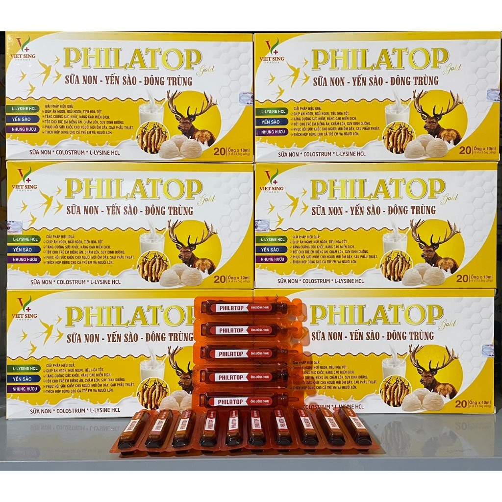 SIRO PHILATOP YẾN SÀO GOLD. HỖ TRỢ NÂNG CAO SỨC ĐỀ KHÁNG, ĂN NGON, TIÊU HÓA KHỎE