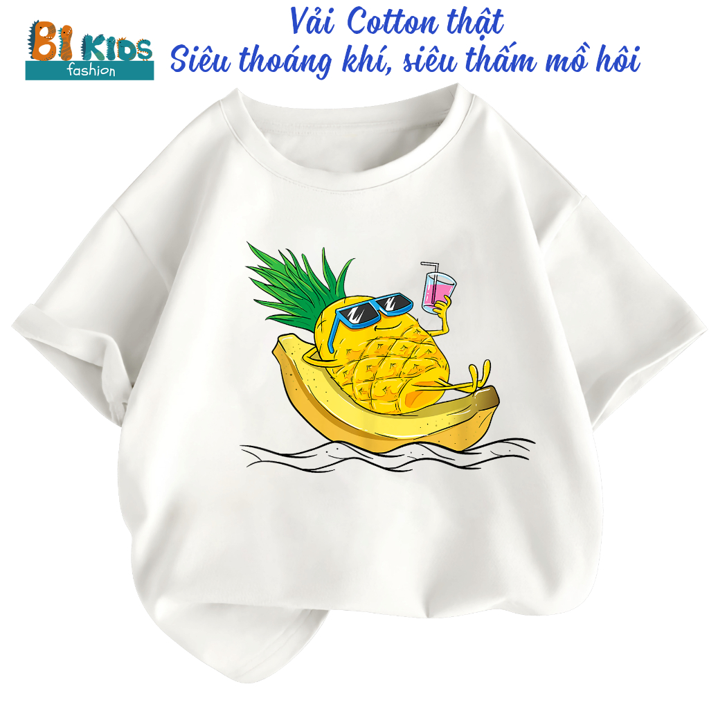 Áo thun bé Bi Kids, Áo phông mùa hè bé  100% cotton siêu thoáng mát, BSt summer 2