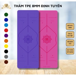 [E-KingSport]Thảm Yoga Tập Gym Định Tuyến 2 lớp 8mm cao cấp, gấp gọn, du lịch tiện lợi - Thảm nhảy dây