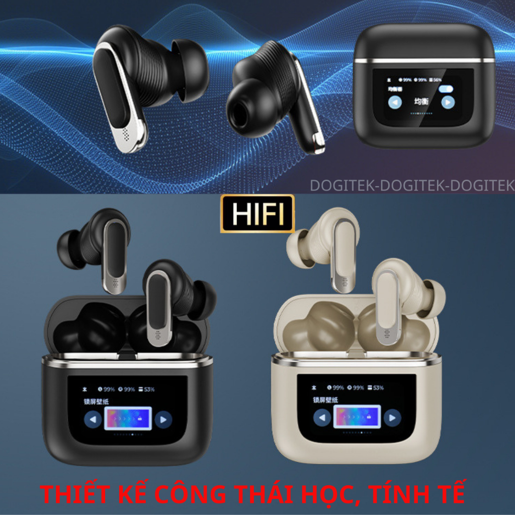 Tai nghe DOGITEK V8 2024, tiếng việt, điều khiển bằng hộp sạc, nhiều chế độ nhạc,định vị tai nghe | BigBuy360 - bigbuy360.vn