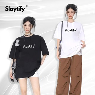 Áo phông nữ SLAYTIFY in nổi silicon localbrand vesion Premium cotton 2c 260gsm cho mùa hè 2024