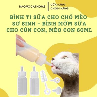 ( Hỏa Tốc) Bình ti sữa cho chó mèo sơ sinh - bình mớm sữa cho cún con, mèo con 60ml