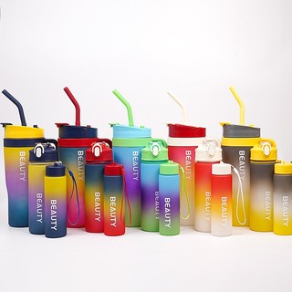 Bộ 3 set ly cốc bình đựng nước có quai cầm kèm ống hút tiện dụng