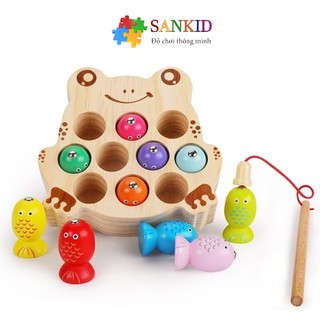  Câu cá khay ếch bằng gỗ Sankid đồ chơi rèn luyện kiên nhẫn 