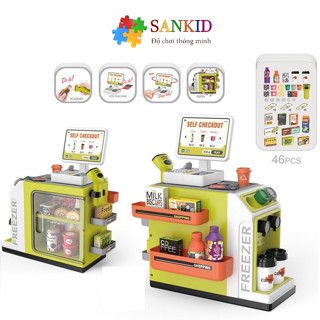 Đồ chơi máy tính tiền siêu thị kèm máy quẹt thẻ và pha cà phê cho bé Sankid