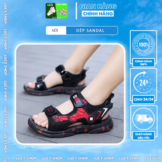 Dép Sandal Bé Trai L046-Dép Quai Hậu Bé Trai Mảnh Ghép Siêu Nhân Phối Màu Cá Tính Đế Không Trơn Trượt 4-12T Size 28-40