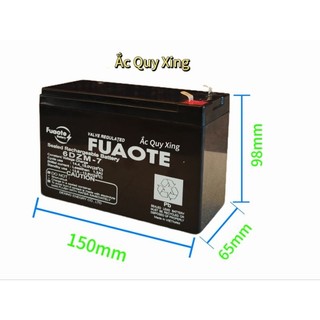 bình ắc quy FUAOTE 12v7ah 12v12ah dùng cho loa kéo bóng đèn 12v,quạt tích điện thiết bị viễn thông oto điện trẻ em