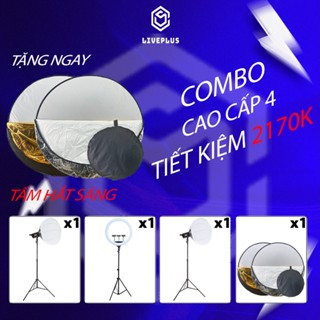 Bộ Đèn Livestream Cao Cấp 4 Combo hoàn hảo cho livestream, studio, quay phim, chụp ảnh chuyên nghiệp