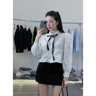 Sơ mi ren cổ ngọc miuiu