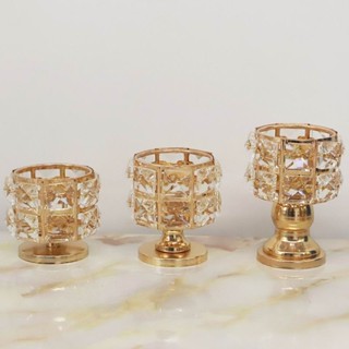 Giá Đỡ Đèn Cầy / Nến Pha Lê Sang Trọng Trang Trí Bàn Ăn / Tiệc Cưới