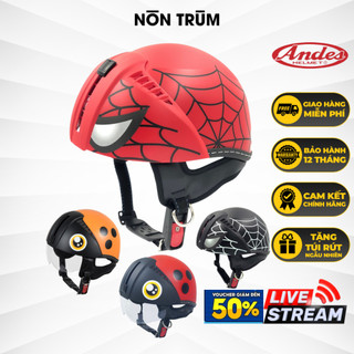 Nón bảo hiểm ANDES 181S cho trẻ em có kính âm chính hãng