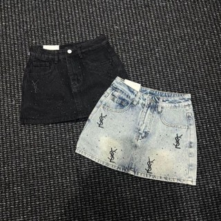 Chân váy quần jean rách co giãn lưng siêu cao ạ alohashop91