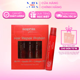 Huyết thanh phục hồi tóc hư nát Sophia Platinum Hair Repair Protein 13mlx10 phục hồi tóc hư tổn | HAIRSHOP MINRY