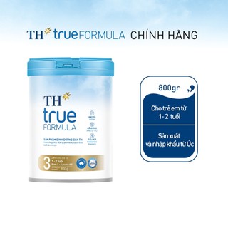 Sản phẩm dinh dưỡng công thức cho trẻ từ 1 đến 2 tuổi TH True Formula 3 800g