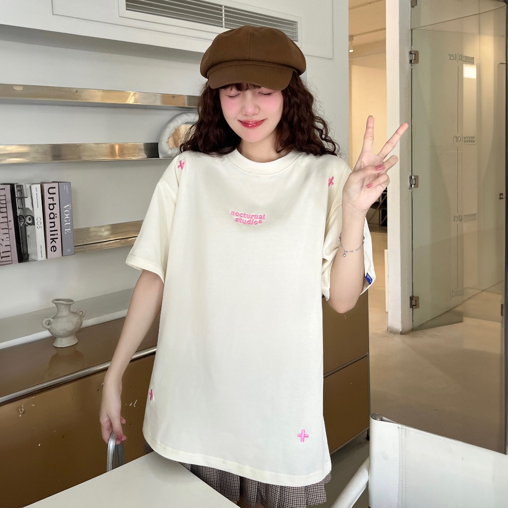 Áo Thun Thêu NOCTURNAL Plus Tee Cotton 100% Unisex Nam Nữ Form Rộng Tay Lỡ Oversize Local Brand | BigBuy360 - bigbuy360.vn