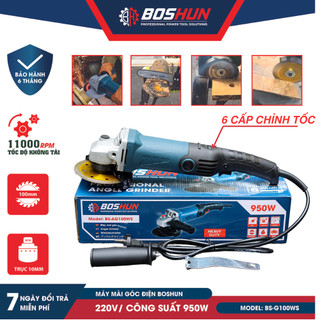 Máy mài góc cầm tay boshun bs-g100ws 950w - máy cắt công suất lớn- cắt gạch, cắt sắt, cắt gỗ - 100% lõi đồng