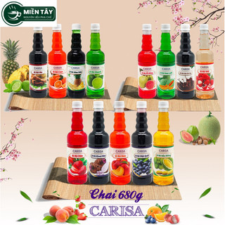 Siro hương trái cây CARISA 500ml - Syrup nguyên liệu pha chế làm trà trái cây và đá bào