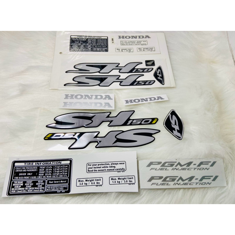 Bộ Tem ốp sườn chữ nỗi DÁN XE MÁY SH ý 2008 2009