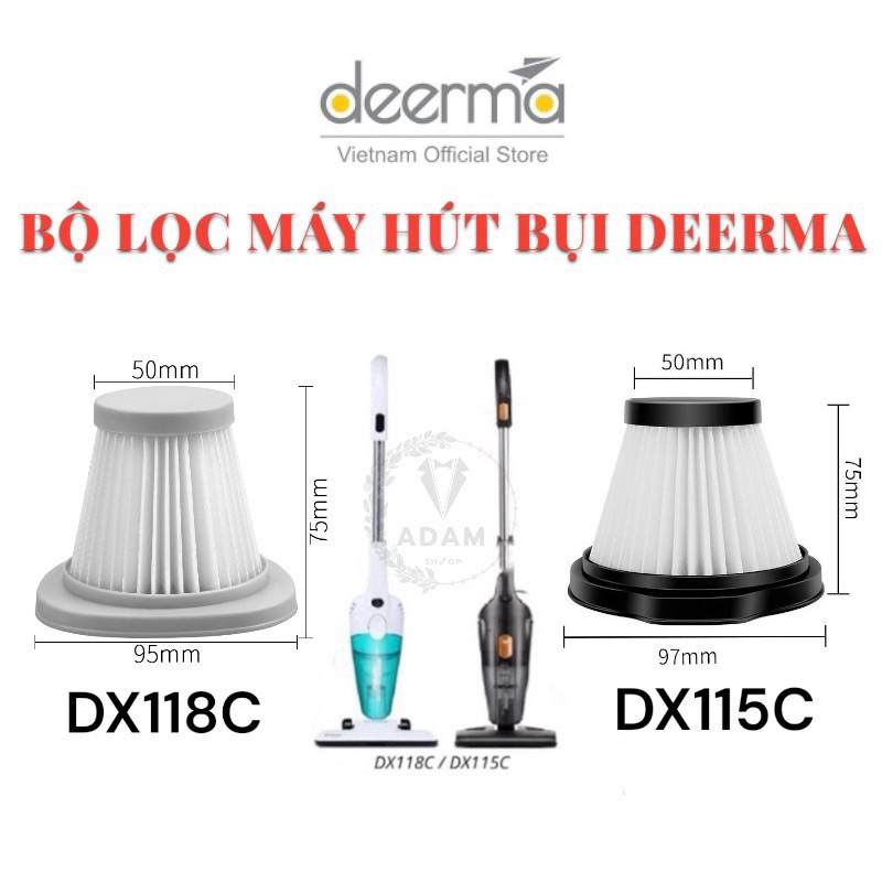 Bộ Lõi Lọc Máy Hút Bụi Deerma DX118C DX115C