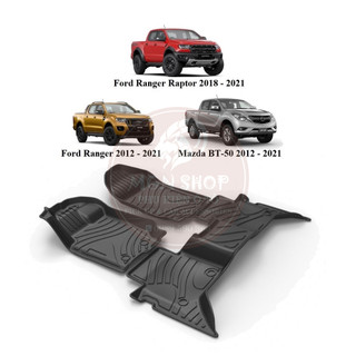 Thảm lót sàn [Ford Ranger 2012 - 2021] [Mazda BT-50 2013 - 2021] [Ford Ranger Raptor 2018 - 2021] cao su TPE
