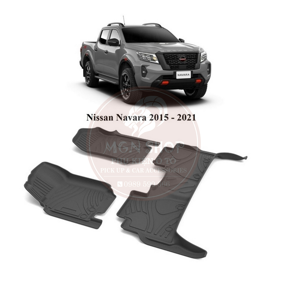 Thảm lót sàn [Nissan Navara 2015 - 2021] cao su TPE