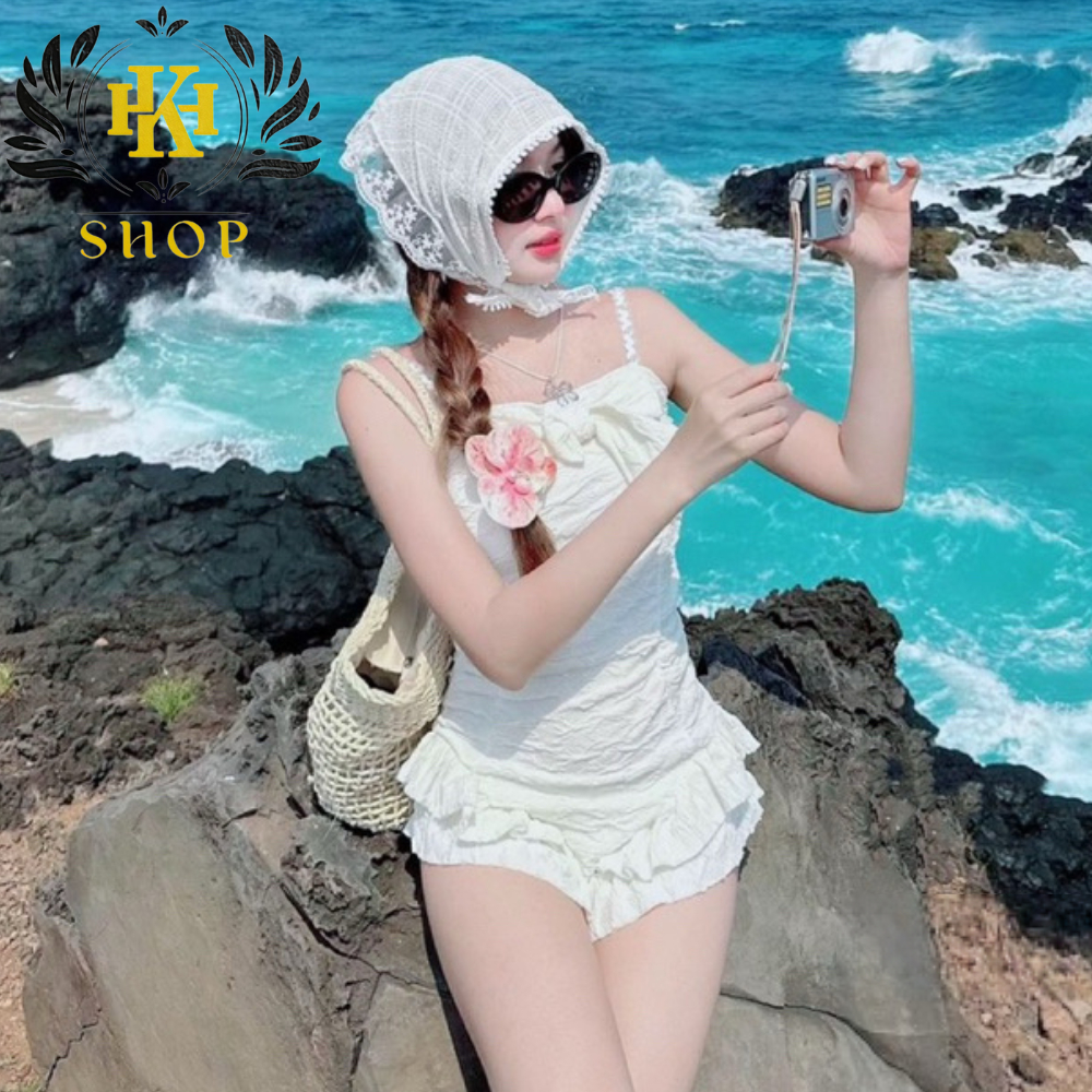 Váy Đi Biển Váy 2 Dây Jumpsuit Nữ Đi Biển Chất Vải Xốp Sóng Thiết Kế Ôm Tôn Dáng Thích Hợp Phong Cách Đi Biển Sexy