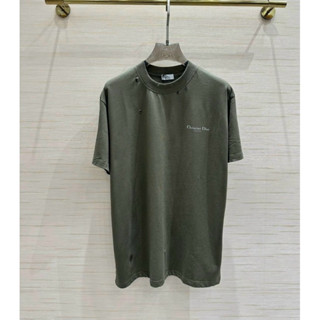  Áo phông nam nữ Premium cotton CD rách nhỏ in chữ vỡ ngực lưng 